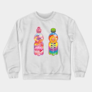 pixel cotton candy sky & rainbow drink duo Crewneck Sweatshirt